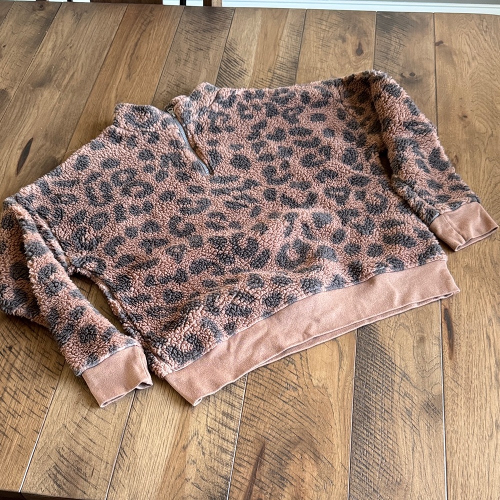Grayson Threads Tan Leopard Sweatshirt